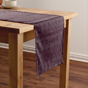 Wine fibrous textile octopus seeds patterned short table runner