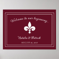 Wine Fleur de Lis Wedding