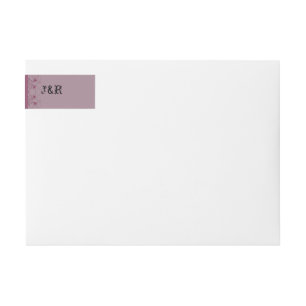 Wine Floral Wedding Wrap Around Label