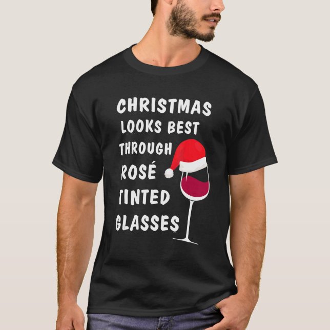 Wine   for christmas  Ugly xmas 2 T-Shirt (Front)