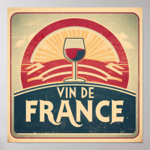 wine, France, french, vintage, red wine Poster