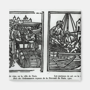 Wine gaugers and salt merchants, 1501 magnet