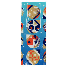 Wine Gift Bag Bold Modern Christmas