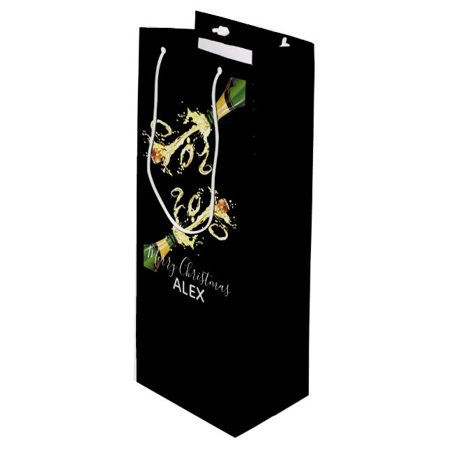 Wine Gift Bag-Champagne Splash Bag (Front Angled)