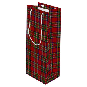 Wine Gift Bag-Red Plaid Wine Gift Bag