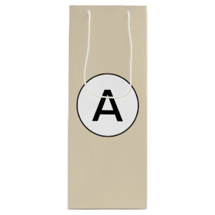 WINE Gift Bag WITH CUSTOMIZABLE MONOGRAM