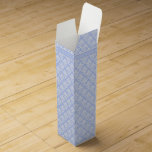 Wine Gift Box - Wedgewood Blue Damask<br><div class="desc">Original damask is actually a type of fabric which uses various weaving techniques and various threads to create alternating sheens resulting in a tone-on-tone design. In original damask, the pattern was actually woven into the fabric, making the fabric reversible. A more modern adaptation would be the fabrics created on Jacquard...</div>