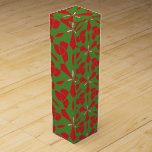 Wine Gift Box Wine Box<br><div class="desc">Holiday wine gift box designed with hearts of love for the holidays.</div>