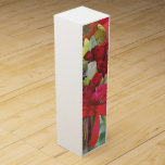 Wine Gift Box with Red Roses<br><div class="desc">A keepsake wine gift box with red roses, lime green orchids and red satin bow. Makes the box as special as the gift inside.</div>