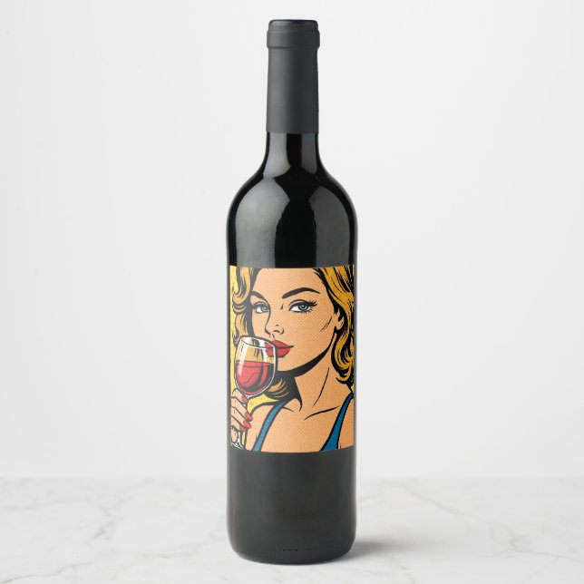 wine girl label (Front)