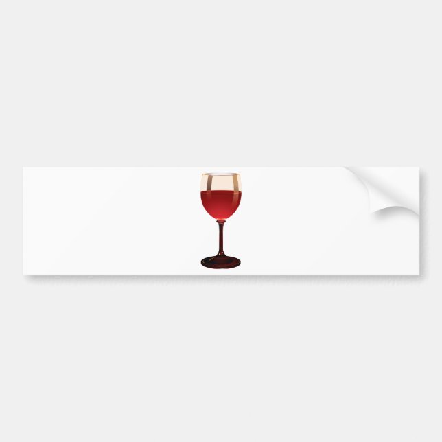 Wine Glass Bumper Sticker (Front)