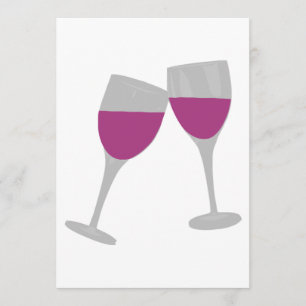 WINE GLASS CELEBRATION WEDDING INVITATION