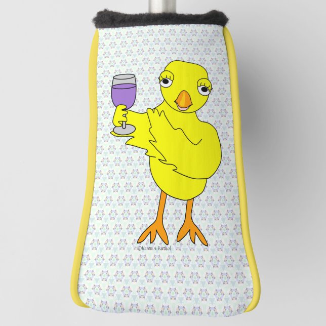 Wine Glass Chick Golf Head Cover (Rotate 90)