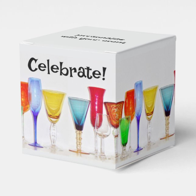 Wine Glass Favour Box (Front Side)