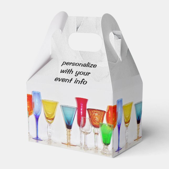 Wine Glass Favour Box (Front Side)