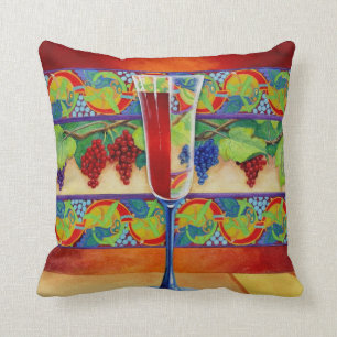 Wine Glass Half Full Cushion