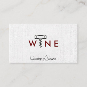 Wine Glass Logo   Corkscrew Somelier Business Card