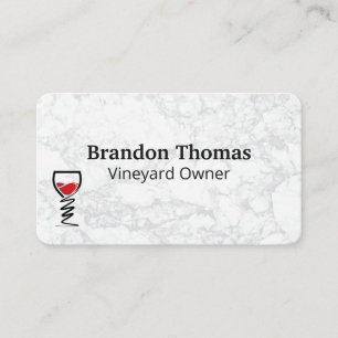 Wine Glass Logo Tastings Restaurant Business Card