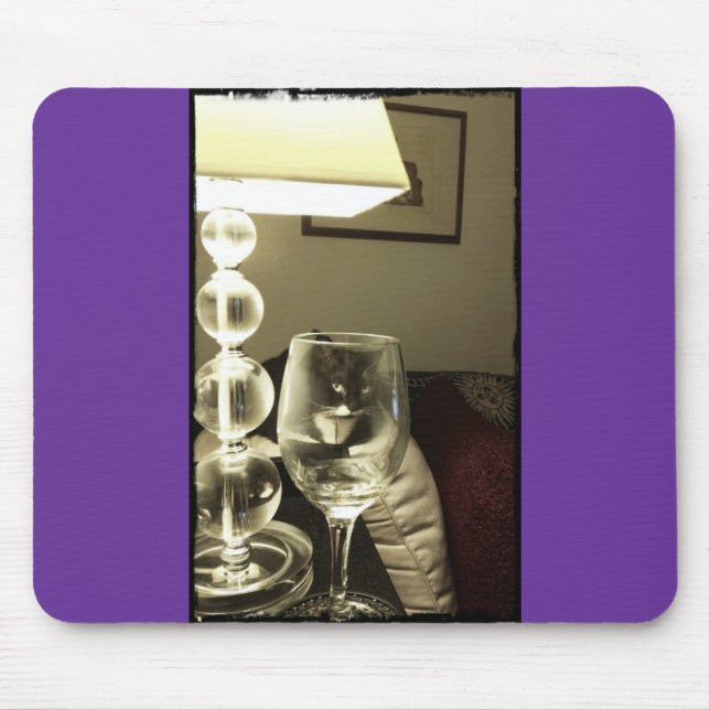 Wine Glass Lucy Mouse Pad (Front)