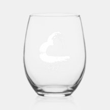 Wine Glass Moon Heart