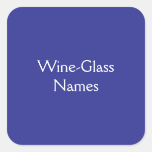 Wine-Glass Names Square Sticker