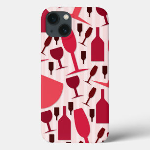 Wine glass pattern iPhone 13 case