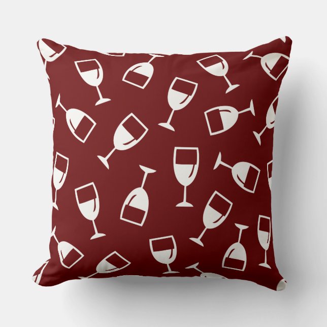 WINE GLASS PATTERN CUSHION (Front)