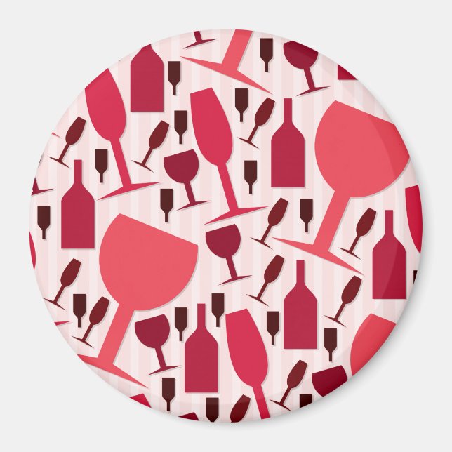 Wine glass pattern magnet (Front)