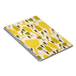 Wine glass pattern notebook