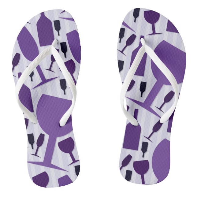 Wine glass pattern thongs (Footbed)