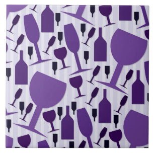 Wine glass pattern tile