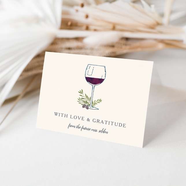 Wine Glass Personalised Thank You Card (Creator Uploaded)