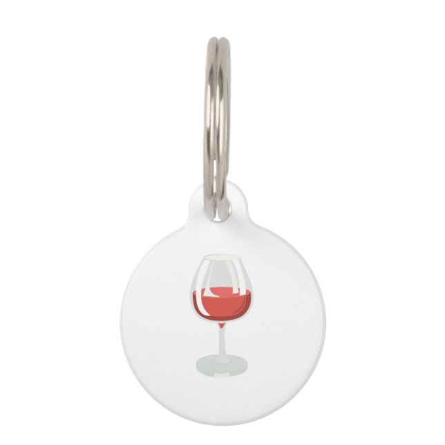 Wine Glass Pet Tag (Front)