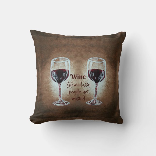 Wine Glass Pillow (Front)