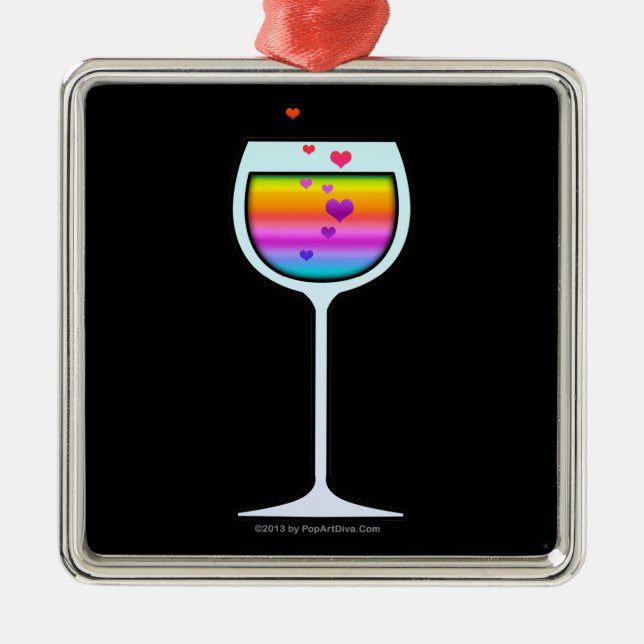 WINE GLASS PREMIUM ORNAMENT (Front)