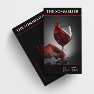 Wine Glass Sommelier Business Card