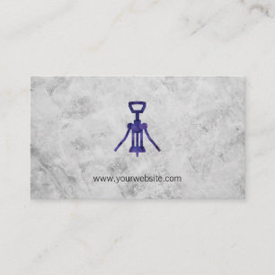 Wine Glass Sommelier Marble Appointment Card