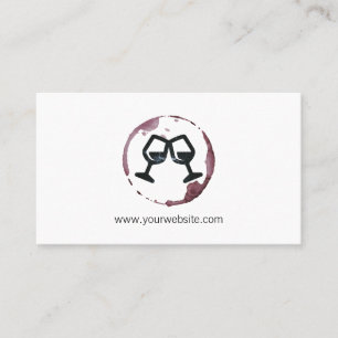 Wine Glass Sommelier Wine Stain Appointment Card