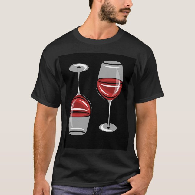 wine glass t shirt (Front)