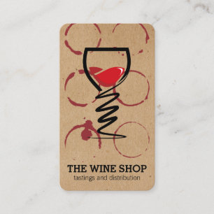 Wine Glass   Vineyard   Restaurant Business Card