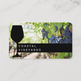 Wine Glass Vineyard Sommelier Business Card