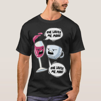 Wine Glass Wine or Coffee Coffee Cup Coffein aweso T-Shirt