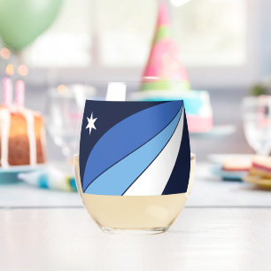 Wine Glass with flag of Columbia, SC, USA