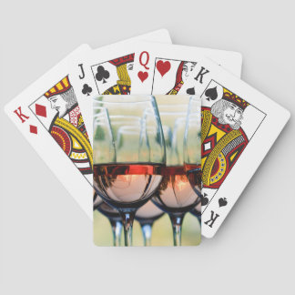 Wine Glasses Filled with Mount Hood Playing Cards