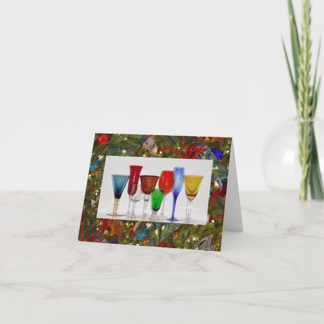 Wine Glasses Greeting Card (Front)