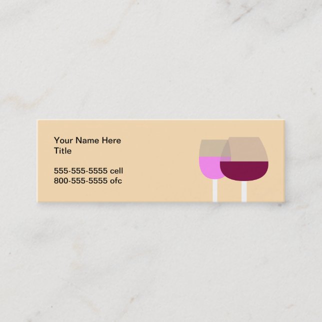 Wine Glasses Mini Business Card (Front)