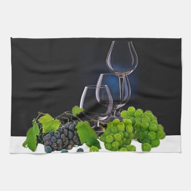 Wine Glasses  Tea Towel (Horizontal)