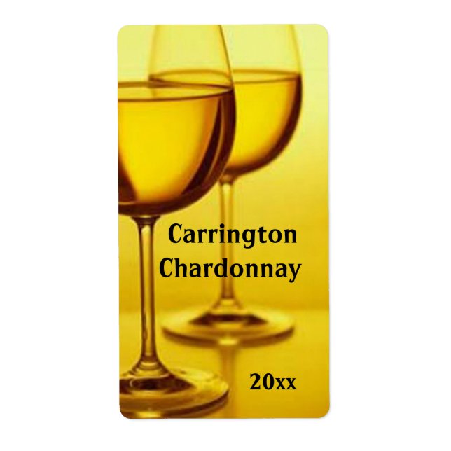 Wine Glasses Wine Label (Front)