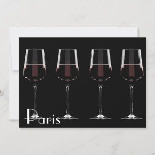 Wine glasses with red wine on black