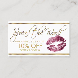 Wine Glitter Lipstick Business Referral